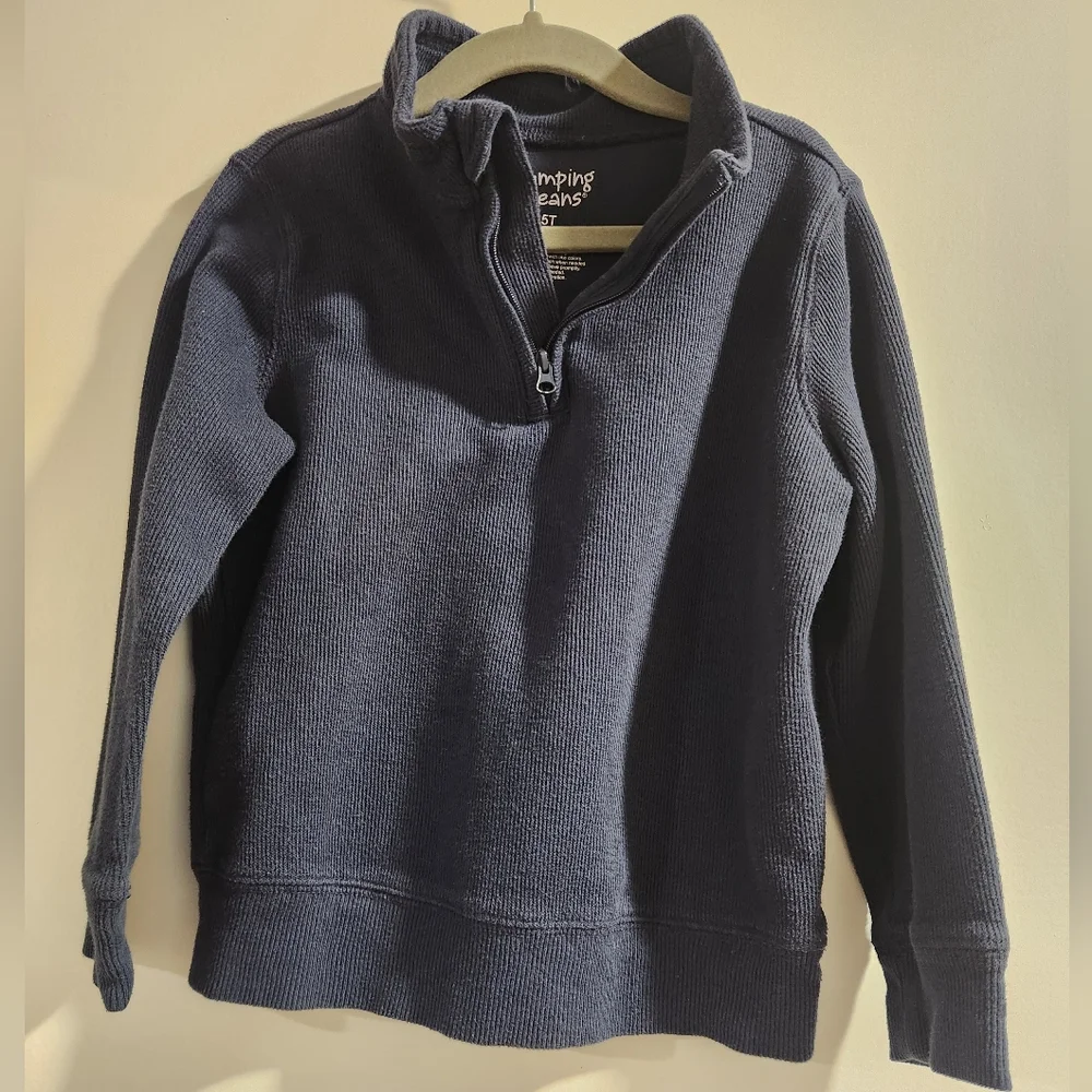 Navy Quarter Zip Sweater 5T jumping beans - Picture 2 of 4